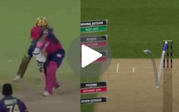 [Watch] Narine's Carrom Ball Sends Jurel In Hole As Shreyas Contributes With  Clever DRS 